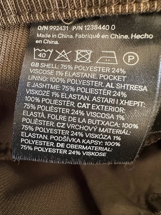 H&M Wide Leg Trousers Khaki Green Size 6 - Picture 8 of 13